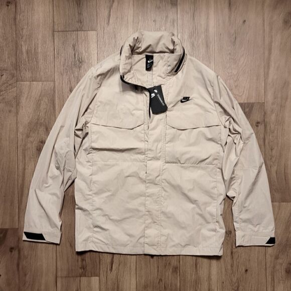 Nike Sportswear Hooded Jacket Tan Size M NWT - Picture 5 of 12